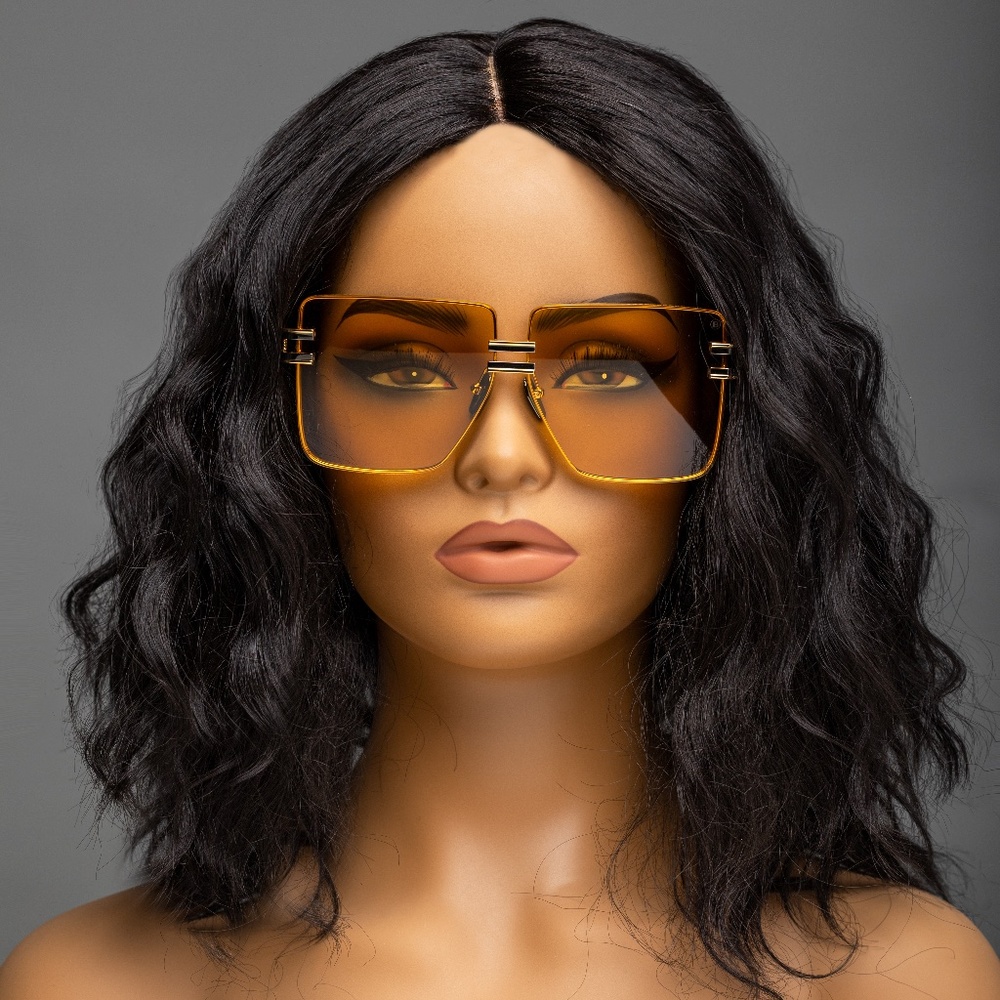 Balmain Gendarme Square Metal Oversize Sunglasses